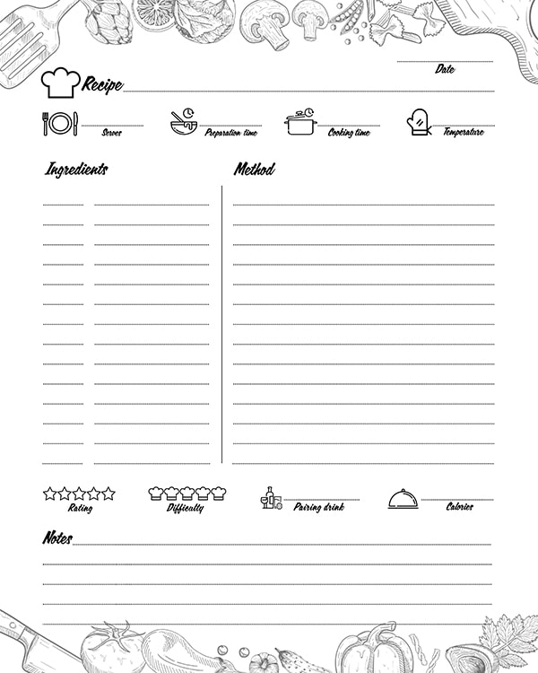 Blank Recipe Book Recipe Journal - Book Creators
