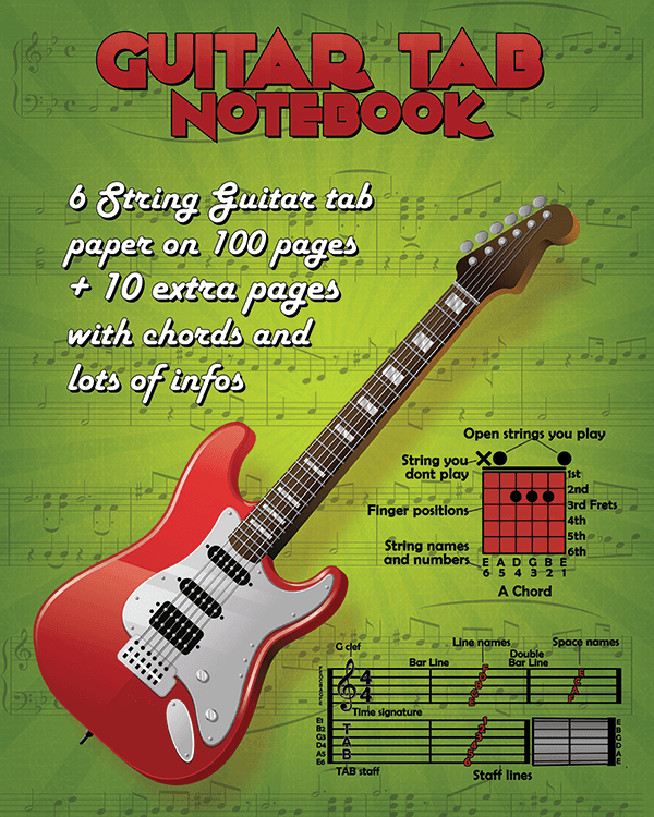 Guitar Tab Notebook: Blank Guitar by Roden Publishing